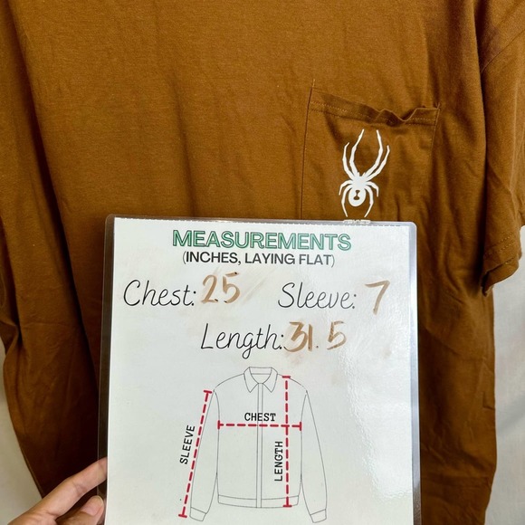 NWT Athletic Works‎ SPYDER Shirt Men’s sz. 2XL Brown Short Sleeve Casual Top - Picture 6 of 6
